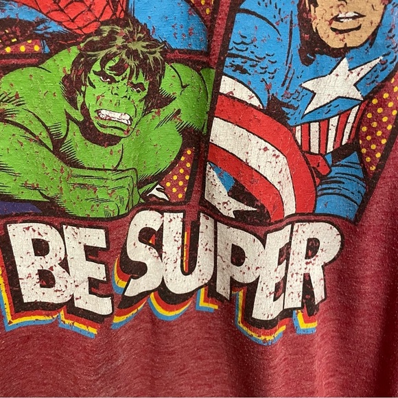 Marvel Superhero Graphic T-Shirt Women’s L Hulk Spider-Man Captain America Thor - Picture 3 of 6